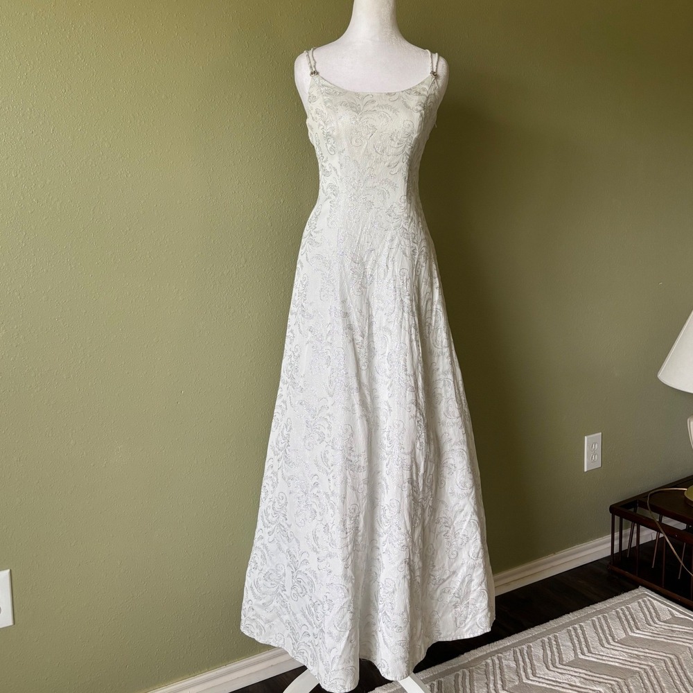 Vintage 90s Bridal Reception Princess A-Line Gown